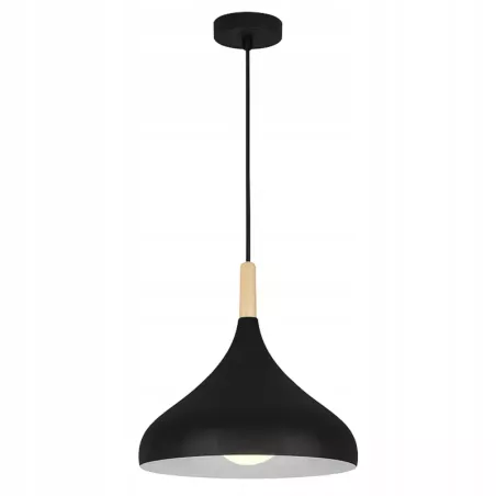 Lampa Wisząca Sufitowa E27 Żyrandol LOFT NOWOCZESNA czarna drewniana-5904703015222