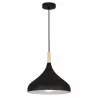 Lampa Wisząca Sufitowa E27 Żyrandol LOFT NOWOCZESNA czarna drewniana-5904703015222