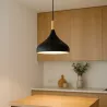 Lampa Wisząca Sufitowa E27 Żyrandol LOFT NOWOCZESNA czarna drewniana-5904703015222