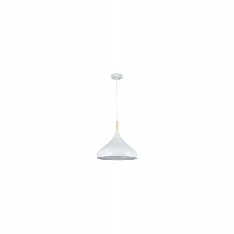 OPRAWA WISZĄCA METALOWA BIAŁA 60W E27 IP20 230V-5904703015239
