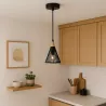 Lampa sufitowa wisząca żyrandol LED E27 oprawa LOFT DREWNO-5904703015246