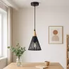 Lampa sufitowa wisząca żyrandol LED E27 oprawa LOFT DREWNO-5904703015246
