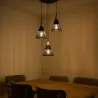LAMPA WISZĄCA SUFITOWA 3x E27 ŻYRANDOL LOFT NOWOCZESNA STOŻEK drewno-5904703015260
