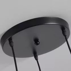 LAMPA WISZĄCA SUFITOWA 3x E27 ŻYRANDOL LOFT NOWOCZESNA STOŻEK drewno-5904703015260