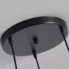 LAMPA WISZĄCA SUFITOWA 3x E27 ŻYRANDOL LOFT NOWOCZESNA STOŻEK drewno-5904703015260