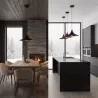 LAMPA WISZĄCA SUFITOWA E27 ŻYRANDOL LOFT NOWOCZESNA STOŻEK czarna-5904703015277