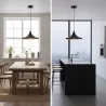 LAMPA WISZĄCA SUFITOWA E27 ŻYRANDOL LOFT NOWOCZESNA STOŻEK czarna-5904703015277