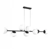 LAMPA SUFITOWA wisząca żyrandol 8xE27 SZKLANA LOFT kule 120cm czarny-5904703015321