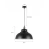 LAMPA WISZĄCA SUFITOWA E27 ŻYRANDOL LOFT NOWOCZESNA CZARNY+MIEDŹ-5904703016359