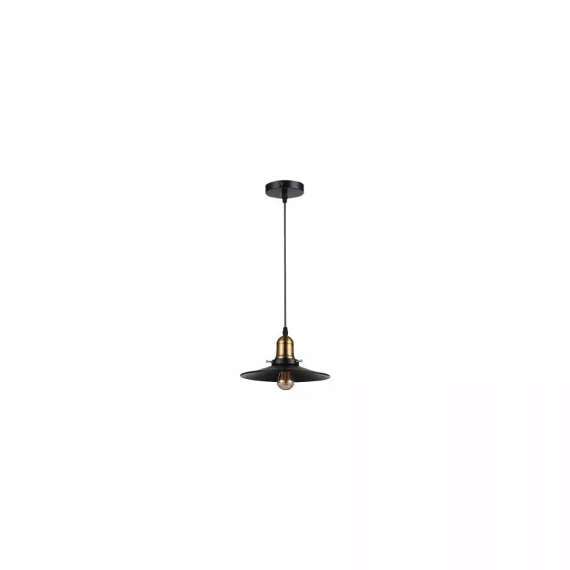 LAMPA LOFT WISZĄCA CZARNY ZŁOTY ALUMINIUM 60W E27-5904703016373