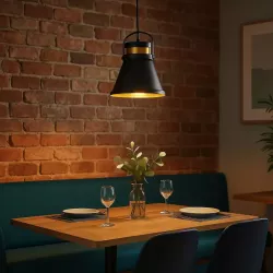 LAMPA WISZĄCA SUFITOWA E27 ŻYRANDOL LOFT NOWOCZESNA CZARNY złoty-5904703016564