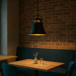 LAMPA WISZĄCA SUFITOWA E27 ŻYRANDOL LOFT NOWOCZESNA CZARNY złoty-5904703016564