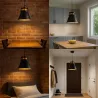 LAMPA WISZĄCA SUFITOWA E27 ŻYRANDOL LOFT NOWOCZESNA CZARNY złoty-5904703016564