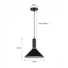 LAMPA WISZĄCA SUFITOWA E27 ŻYRANDOL LOFT NOWOCZESNA CZARNA-5904703016403