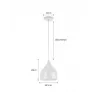 LAMPA WISZĄCA SUFITOWA E27 ŻYRANDOL LOFT NOWOCZESNA biała 120cm-5904703016410