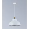 LAMPA WISZĄCA SUFITOWA E27 ŻYRANDOL LOFT NOWOCZESNA BIAŁA+MIEDŹ-5904703016434