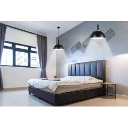 LAMPA WISZĄCA SUFITOWA E27 ŻYRANDOL LOFT NOWOCZESNA CZARNA okrągła-5904703016465
