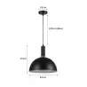 LAMPA WISZĄCA SUFITOWA E27 ŻYRANDOL LOFT NOWOCZESNA CZARNA okrągła-5904703016465
