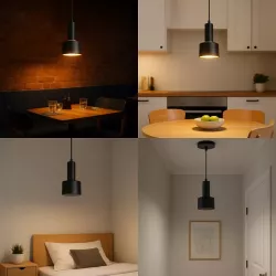 Lampa Sufitowa Wisząca Żyrandol E27 LOFT NOWOCZESNA CZARNA-5904703016519
