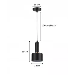 Lampa Sufitowa Wisząca Żyrandol E27 LOFT NOWOCZESNA CZARNA-5904703016519