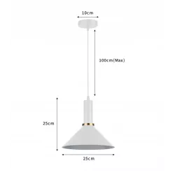 LAMPA WISZĄCA SUFITOWA E27 ŻYRANDOL LOFT NOWOCZESNA Biała-5904703016311