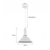 LAMPA WISZĄCA SUFITOWA E27 ŻYRANDOL LOFT NOWOCZESNA Biała-5904703016311