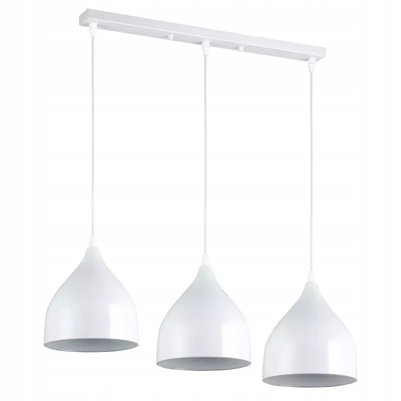 Lampa sufitowa wisząca żyrandol LED 3x E27 oprawa LOFT biała-5904703016328