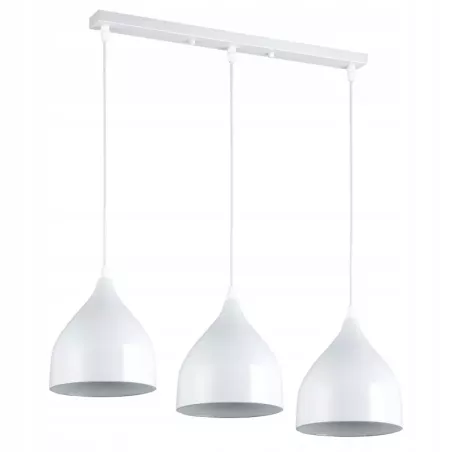 Lampa sufitowa wisząca żyrandol LED 3x E27 oprawa LOFT biała-5904703016328