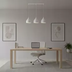Lampa sufitowa wisząca żyrandol LED 3x E27 oprawa LOFT biała-5904703016328
