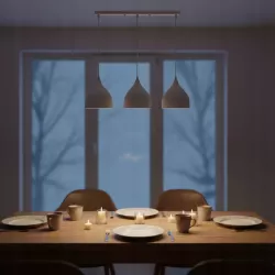 Lampa sufitowa wisząca żyrandol LED 3x E27 oprawa LOFT biała-5904703016328