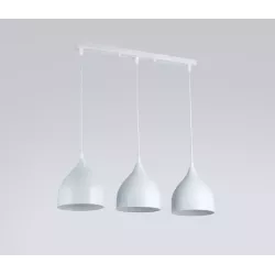 Lampa sufitowa wisząca żyrandol LED 3x E27 oprawa LOFT biała-5904703016328