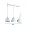 Lampa sufitowa wisząca żyrandol LED 3x E27 oprawa LOFT biała-5904703016328