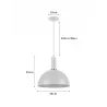 LAMPA WISZĄCA SUFITOWA E27 ŻYRANDOL LOFT NOWOCZESNA BIAŁA-5904703016342