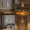 LAMPA WISZĄCA SUFITOWA E27 ŻYRANDOL LOFT NOWOCZESNA BIAŁA-5904703016427