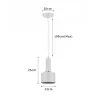 LAMPA WISZĄCA SUFITOWA E27 ŻYRANDOL LOFT NOWOCZESNA BIAŁA-5904703016427