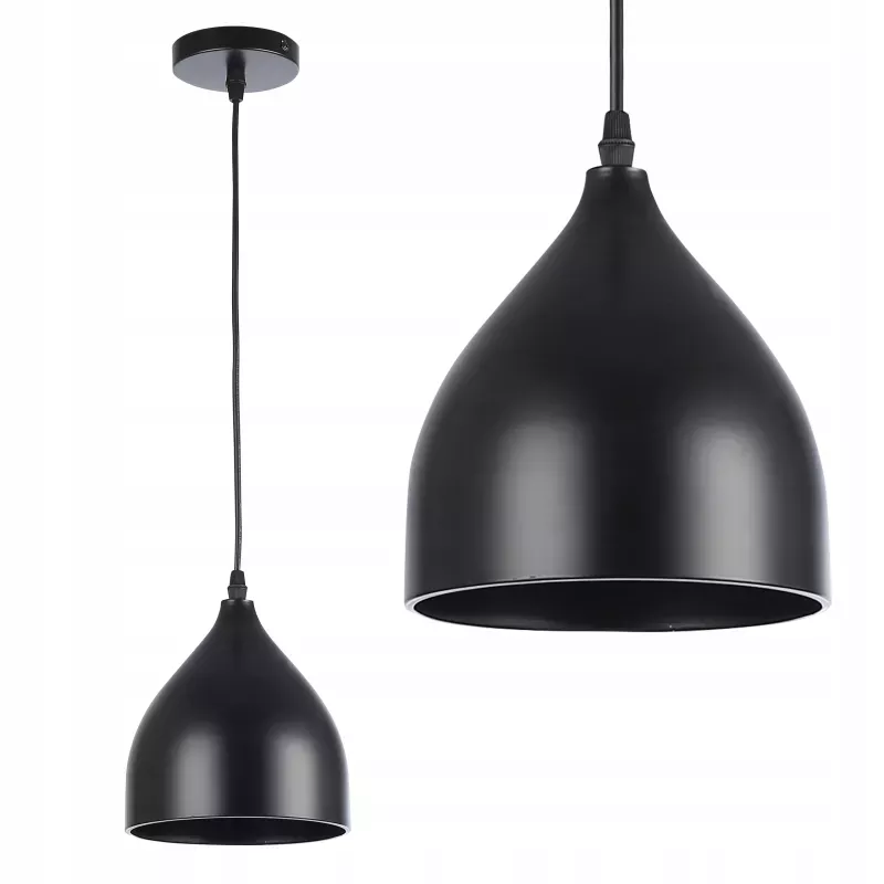 Lampa sufitowa wisząca żyrandol LED E27 oprawa LOFT czarna-5904703016458