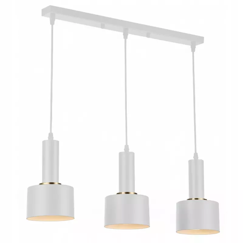 Lampa Sufitowa Wisząca żyrandol 3x E27 LOFT NOWOCZESNA biała skandynawska-5904703016472