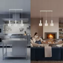 Lampa Sufitowa Wisząca żyrandol 3x E27 LOFT NOWOCZESNA biała skandynawska-5904703016472