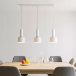 Lampa Sufitowa Wisząca żyrandol 3x E27 LOFT NOWOCZESNA biała skandynawska-5904703016472