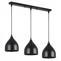Lampa sufitowa wisząca żyrandol LED 3x E27 oprawa LOFT czarna-5904703016502