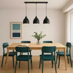 Lampa sufitowa wisząca żyrandol LED 3x E27 oprawa LOFT czarna-5904703016502