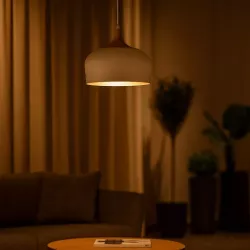 LAMPA WISZĄCA SUFITOWA E27 ŻYRANDOL LOFT NOWOCZESNA biała ZŁOTA drewno-5904703016533