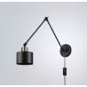Kinkiet E27 LED Elza wysięgnik x1 czarny+miedź-5904703016540