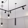LVT Lampa Wisząca Keon do Szyny 1-Fazowej GU10 Czarny Mat 1m IP20 Max 35W-5904703016588