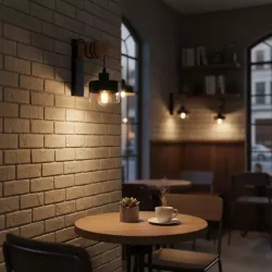 Kinkiet ścienny wiszący E27 lampa DREWNO wewnętrzna ścienna LED szklany-5904703018537