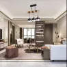 Lampa sufitowa wisząca żyrandol LED 3x E27 oprawa LOFT DREWNO szklana-5904703018476