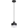 Lampa sufitowa wisząca żyrandol LED E27 oprawa szklana czarna-5904703018452