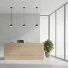 Lampa sufitowa wisząca żyrandol LED E27 oprawa szklana czarna-5904703018452
