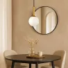 Lampa sufitowa wisząca żyrandol szklana kula e27 LOFT 100cm złoty biały-5904703022831
