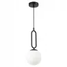 Lampa sufitowa wisząca żyrandol szklana kula e27 LOFT 100cm czarna-5904703022893